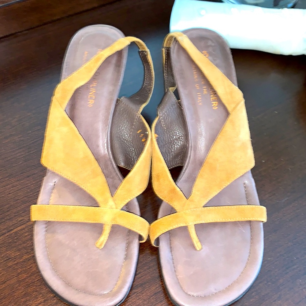 Donald Pliner- suede heeled sandals size 8.5